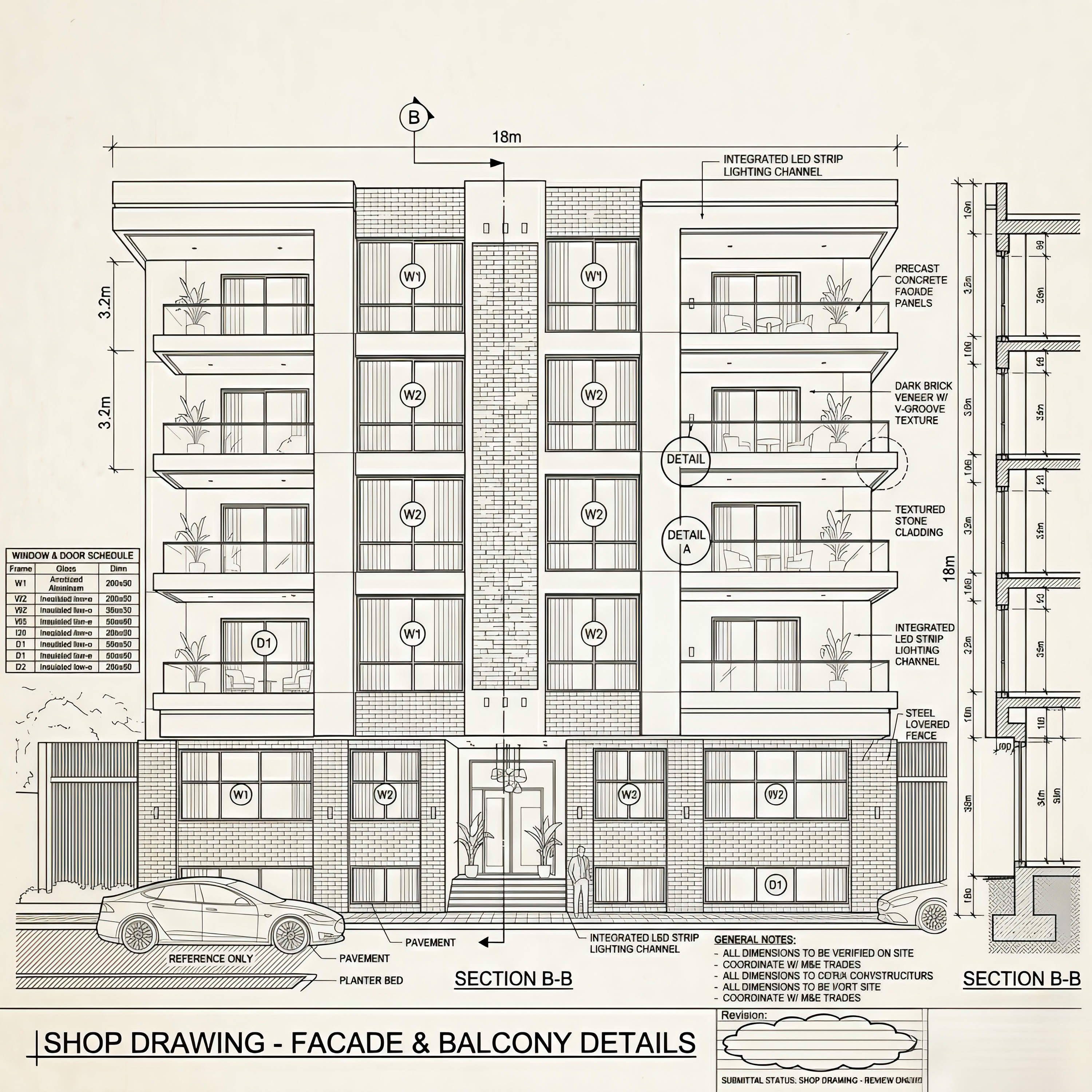Al Hadaba Al Wosta Building — Elevation